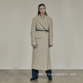 Custom Women Minimalism Pure Color Long Trench Coat